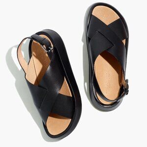 Madewell The Maeva Flatform Sandal Black Size 8